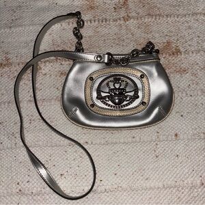 Kathy Van Zealand Silver Designer Women's Crossbody Bag